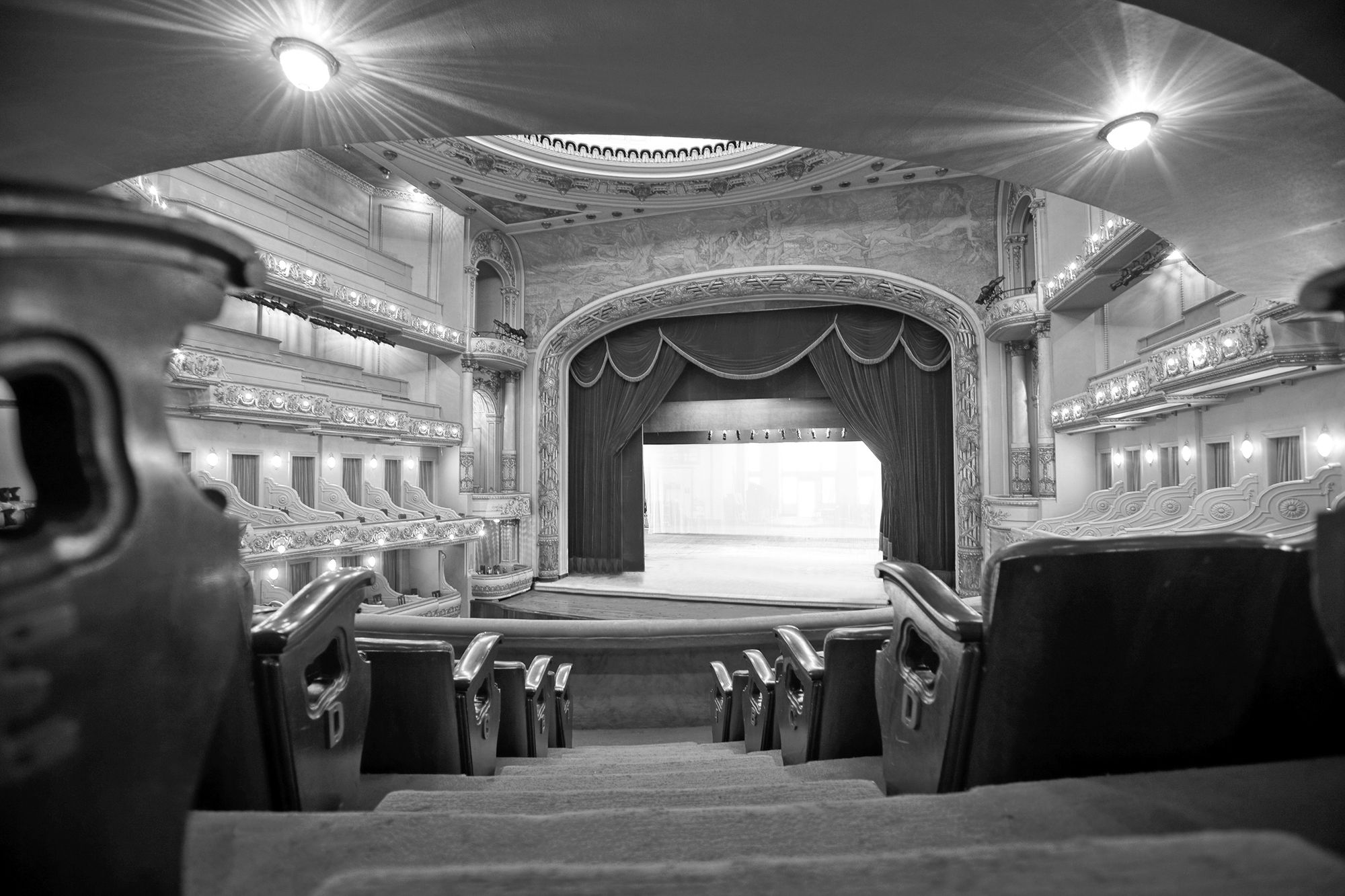 view of inside a classical theatre.