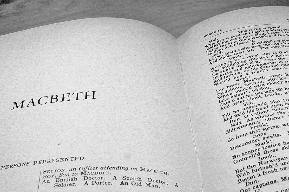 Close-up of Shakespeare's Macbeth.