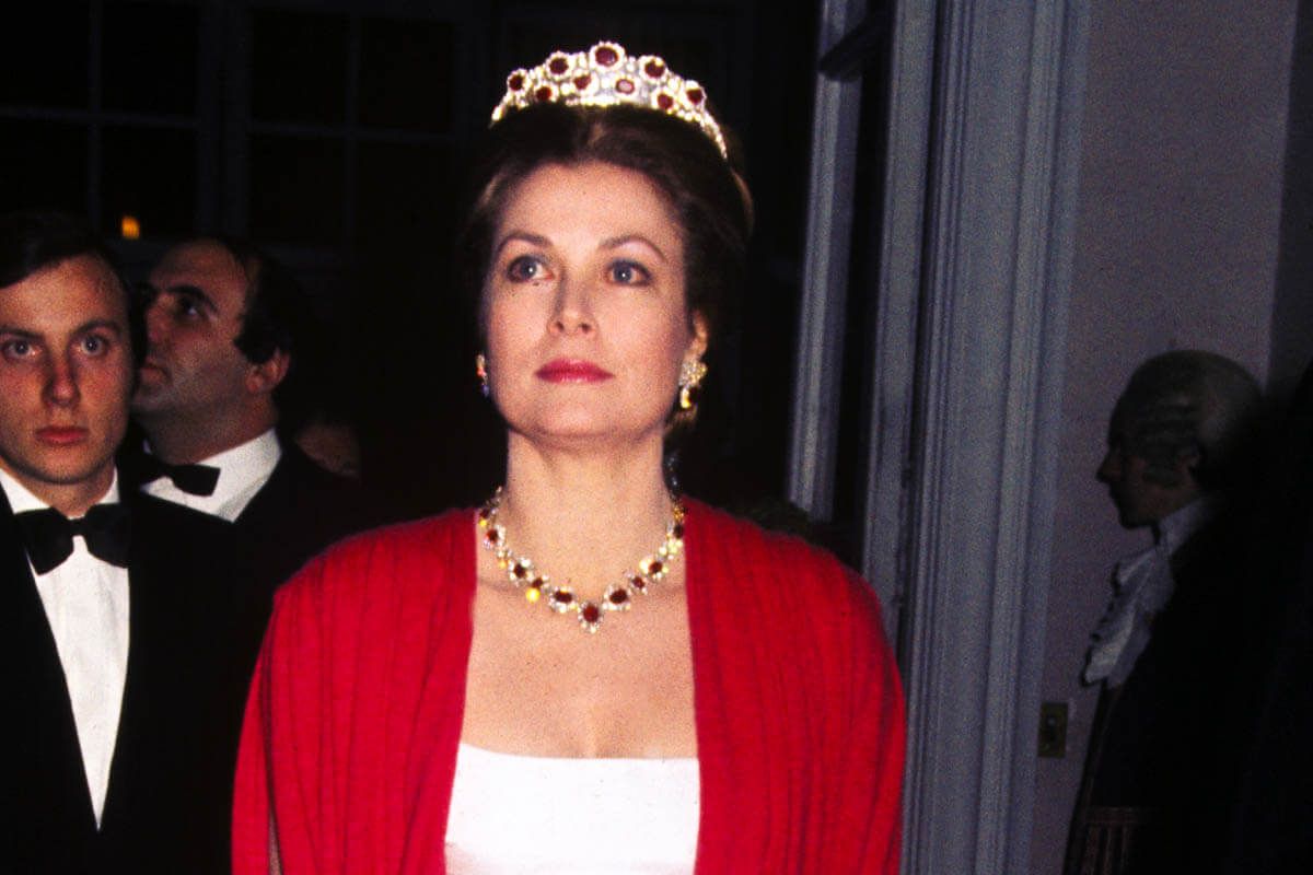 Princess Grace of Monaco at Gala for the restoration of the Castle of Versailles.