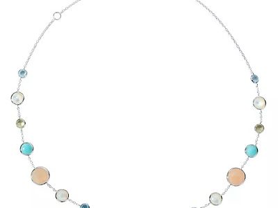 Accessory Tuesday: Silver Polished Lollipop Multi-Stone Collar Necklace