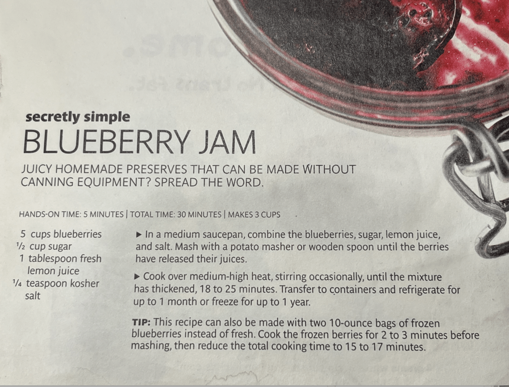 1714730445 126 A Tasty Treat – Homemade Blueberry Jam